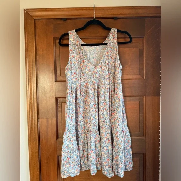 American Eagle Floral Tiered Mini Dress - Picture 3 of 3